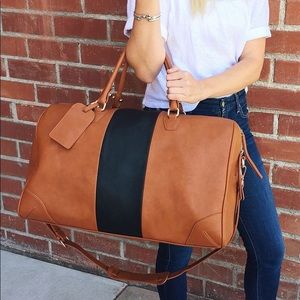 Sole Society ROBIN Vegan Color Block Weekender Bag